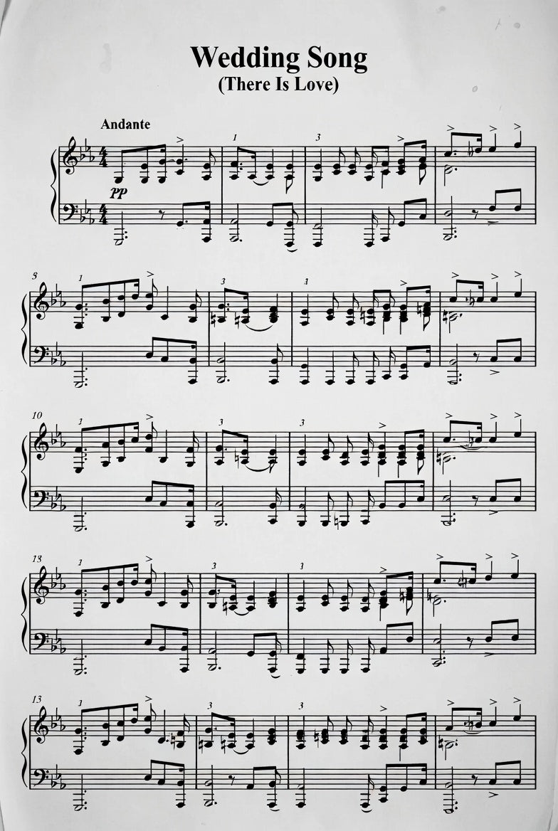 Wedding Song (There Is Love) - Digital Sheet Music PDF