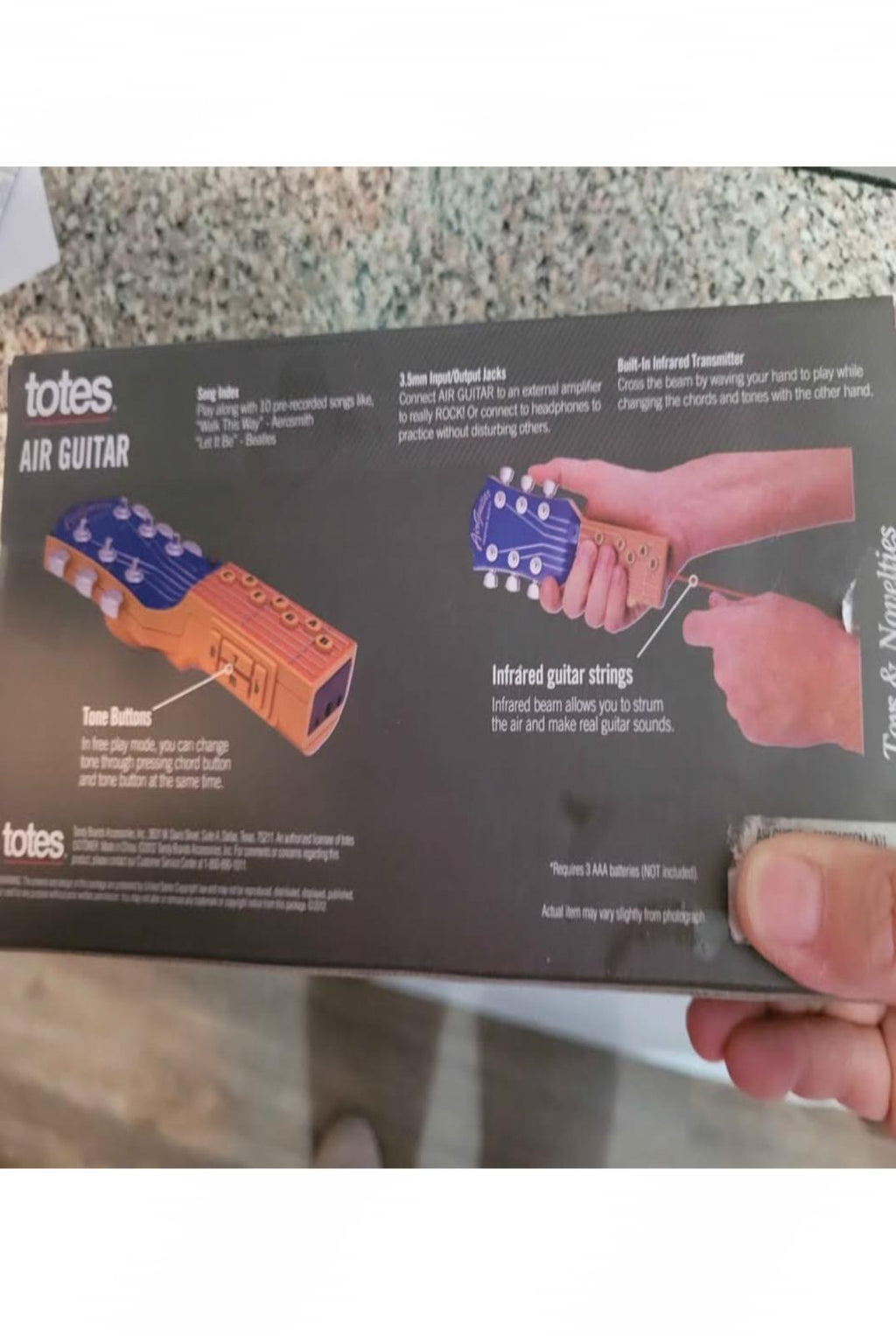 Totes Air Guitar Electronic Guitar Toy with Original Box